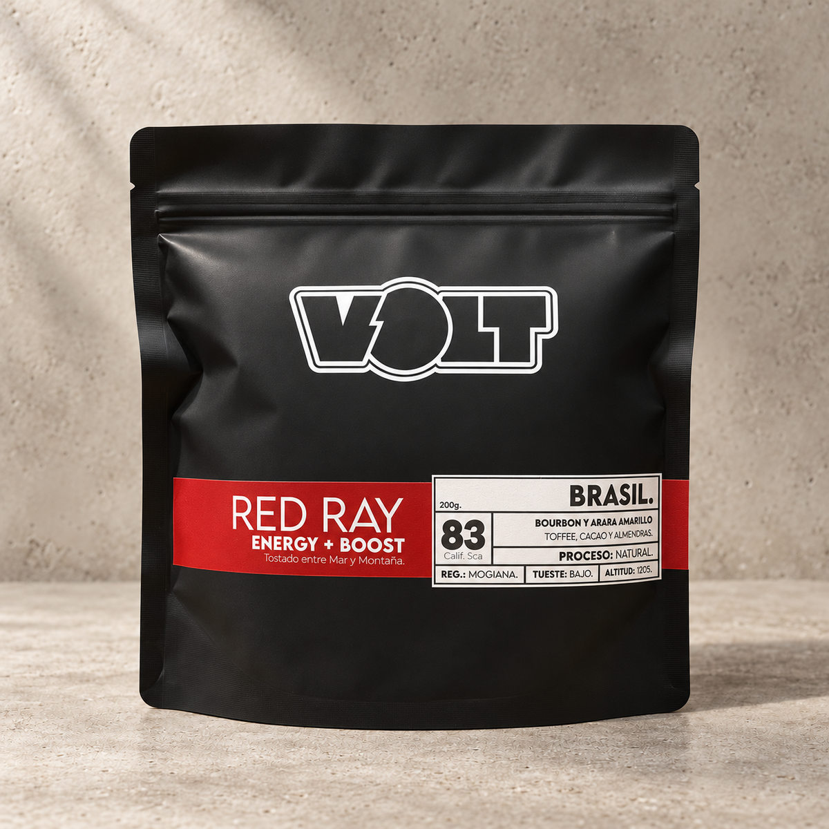 VOLT Brasil Red Ray 83 SCA 200 g, café de especialidad